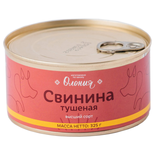 Консервы Свинина тушеная высший сорт ж/б 325г Олония