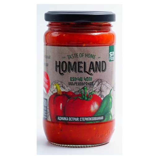 Аджика острая стерилизованная ст/б 390г HOMELAND