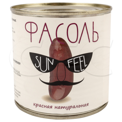 Фасоль красная натуральная ж/б 400г SUN FEEL