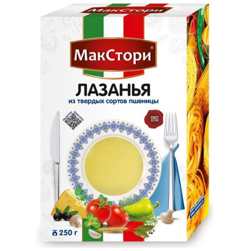 Лазанья из твердых сортов пшеницы 250г МакСтори