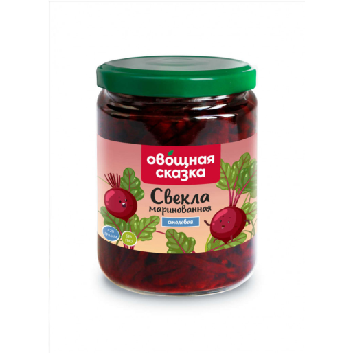 Свекла маринованная соломкой ст/б 420г Овощная сказка