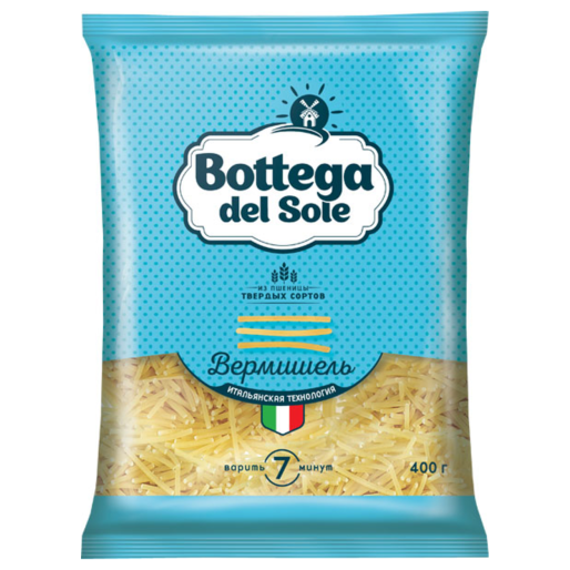 Вермишель из тв. соротов пшеницы 400г Bottega del Sole