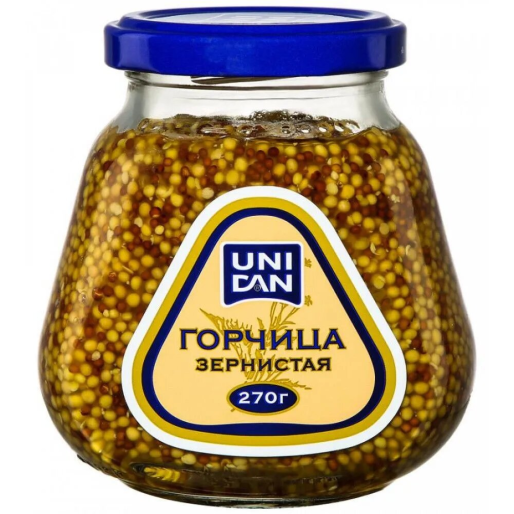 Горчица зернистая ст/б 270г UNI CAN