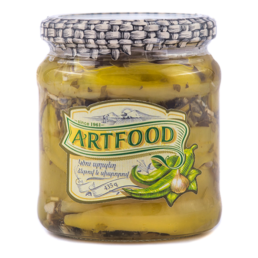Перец острый с чесноком в масле 435 гр. ARTFOOD
