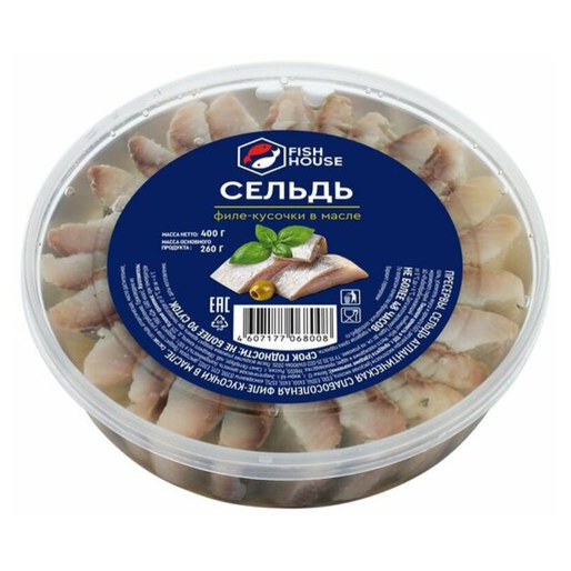 Филе сельди в масле 460 гр. Олонец