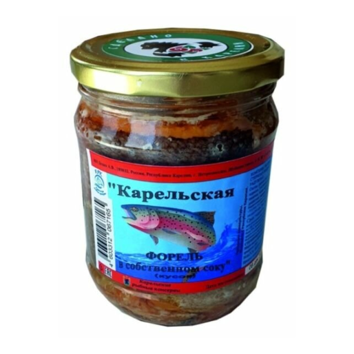Форель в собственном соку кусок ст/б 500г