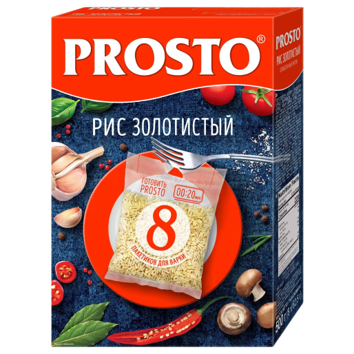 Рис золотистый PROSTO 8 порций 500г