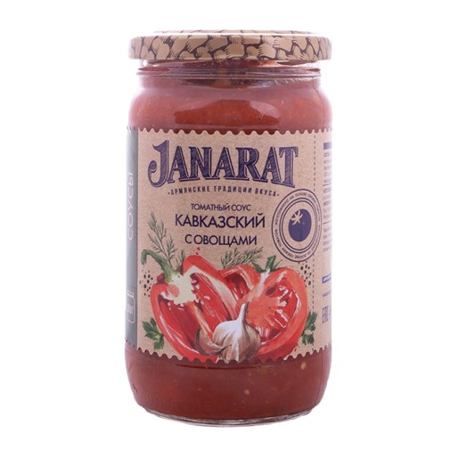 Томатный соус Кавказский с овощами ст/б 350г JANARAT