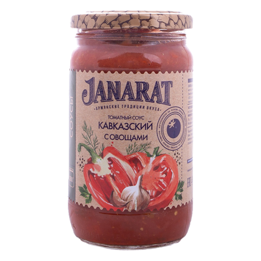Томатный соус Кавказский с овощами ст/б 350г JANARAT