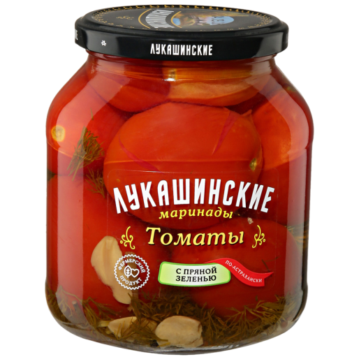 Томаты с пряной зеленью ст/б 670г Лукашинские