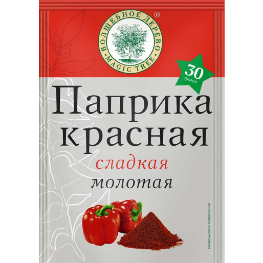 Паприка красная сладкая молотая, пряность 50г Волшебное дерево