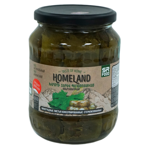 Виноградные листья консервированные ст/б 680г HOMELAND