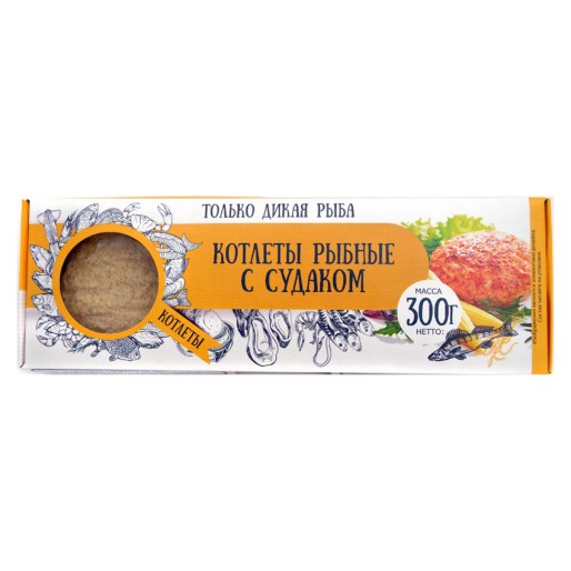 Котлеты рыбные с Судаком 300г, DON KREVETON