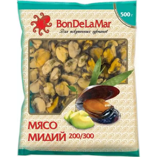 Мясо мидий в/м 200-300 в/у 500г