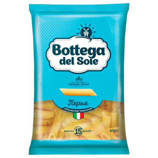 Перья из пшеницы твердых сортов 400u Bottega del Sole