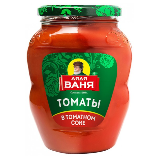 Томаты в томатном соке ст/б 680г Дядя Ваня
