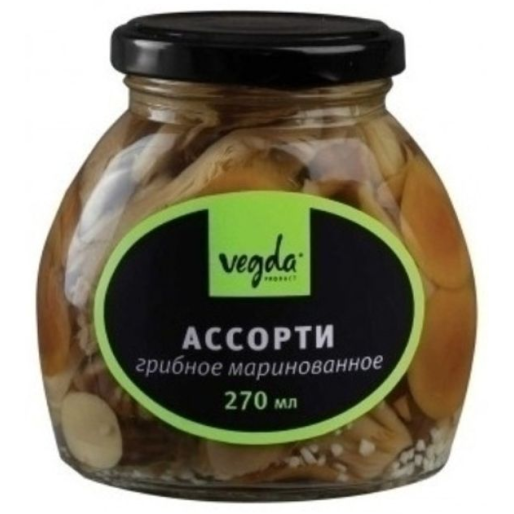 Ассорти грибное маринованное ст/б 270мл VEGDA