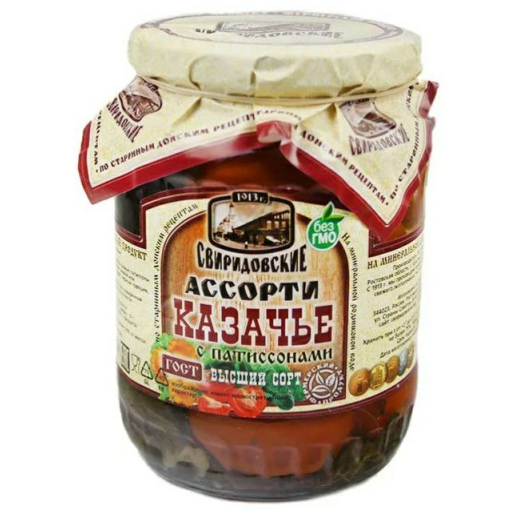 Ассорти Казачье с патиссонами ст/б 720г Свиридовские