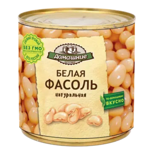 Фасоль белая натуральная ж/б 400г ТМ "Домашние заготовки"